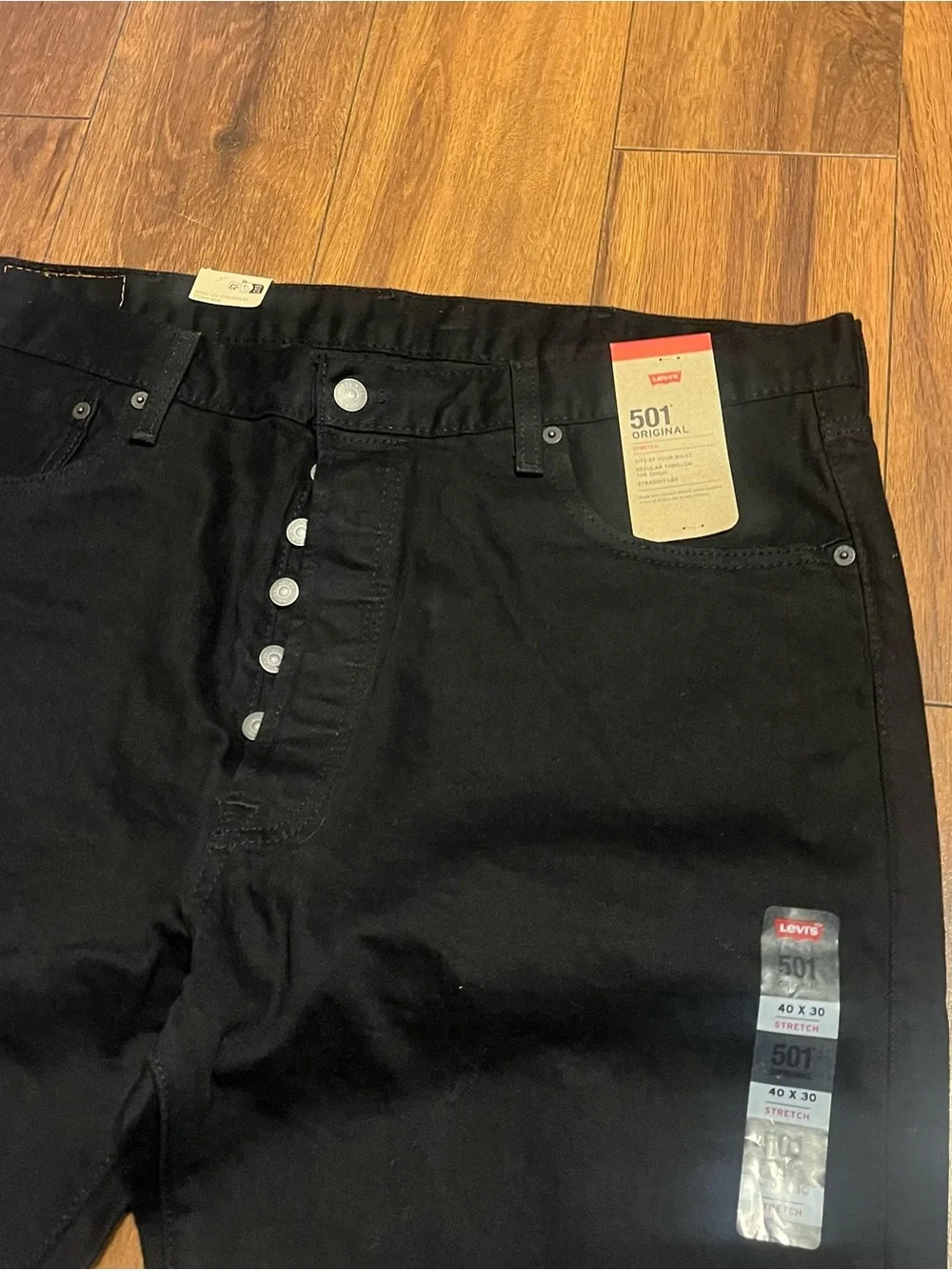 Levi's 501 Black Straight Men's Jeans 40x30